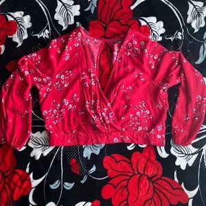 Red Blouse Shirt